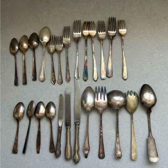 Vintage Silverware Set some sterling Silver and stainless steel